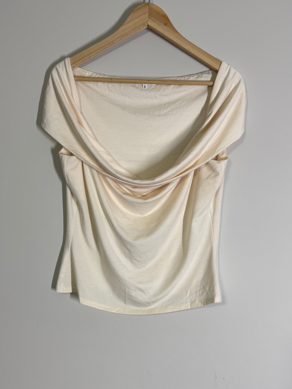 Reformation Cream Drape Sleeveless Top Dainty Chic Sz. XL - Picture 2 of 6